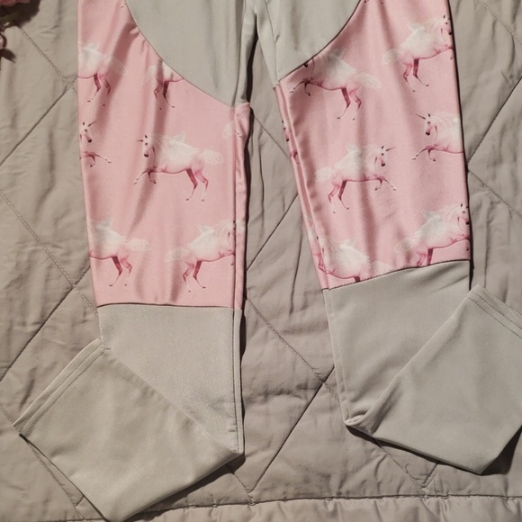 Prettylittlething pink unicorn panel leggings NWT - Picture 4 of 7
